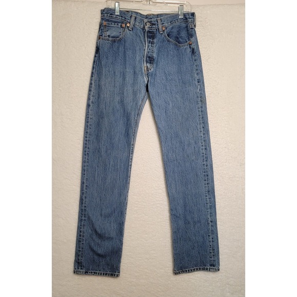 Levi Strauss Men's Jeans Pants 31x34 Blue 501 Button Fly Denim Pants 0539 - Picture 1 of 14
